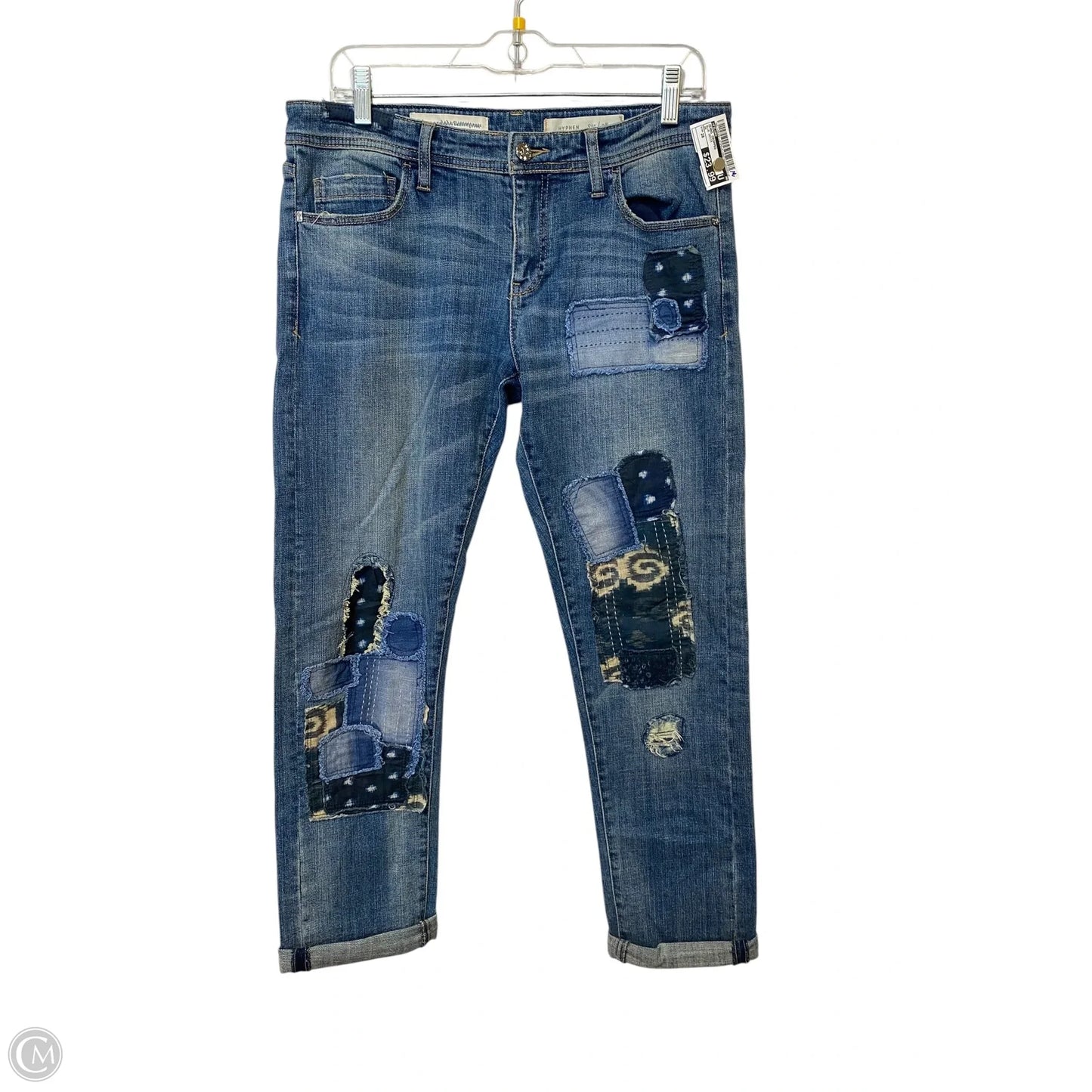 Jeans Cropped By Pilcro In Blue Denim, Size: 28