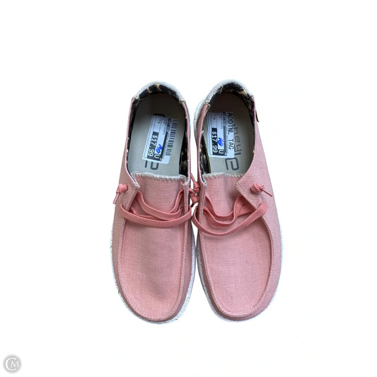 Shoes Flats By Hey Dude In Pink, Size: 8