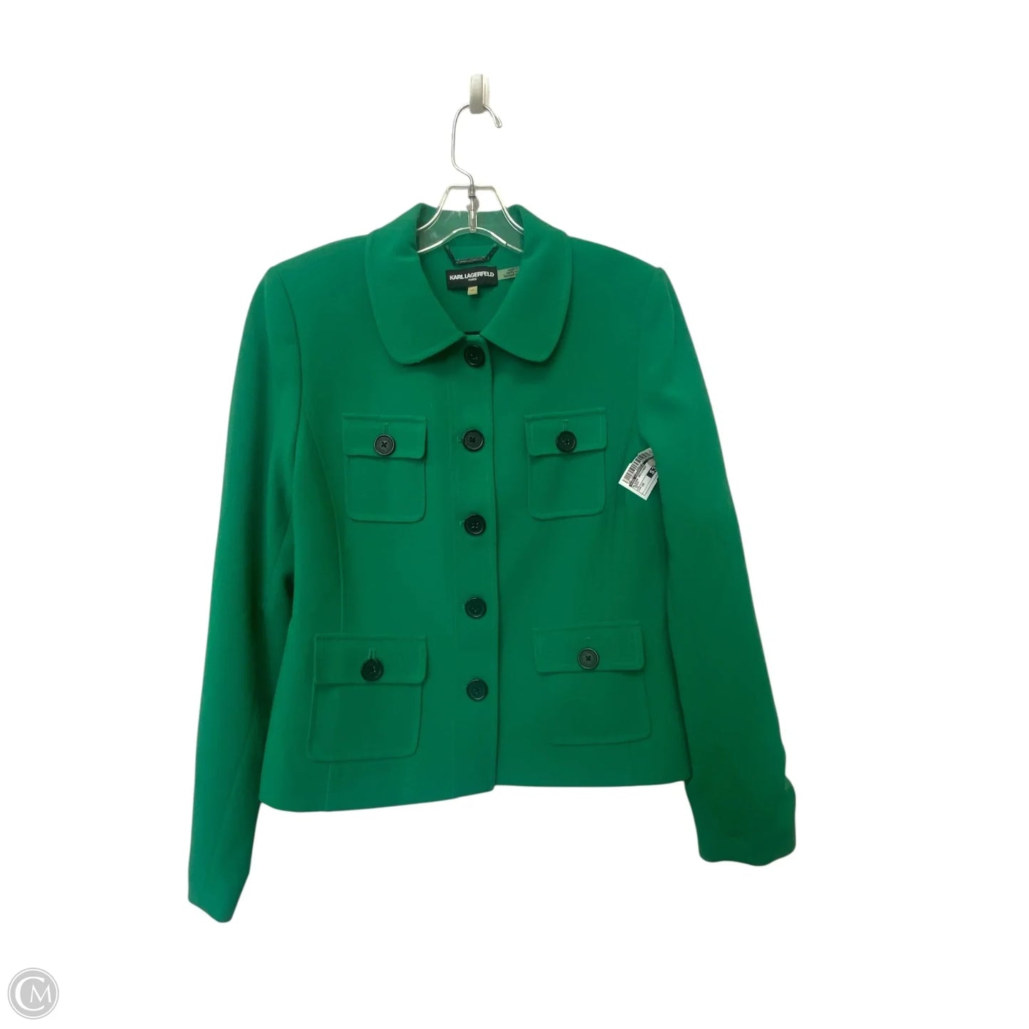 Blazer Designer By Karl Lagerfeld In Green, Size: 10