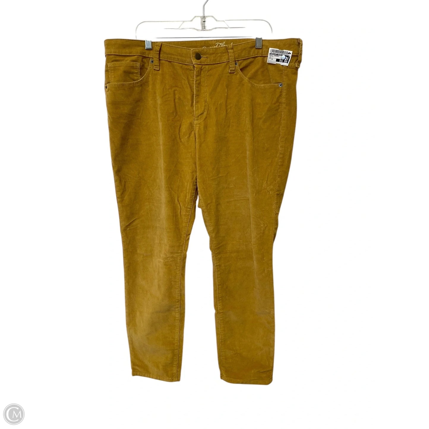 Pants Corduroy By Universal Thread In Yellow, Size: 18