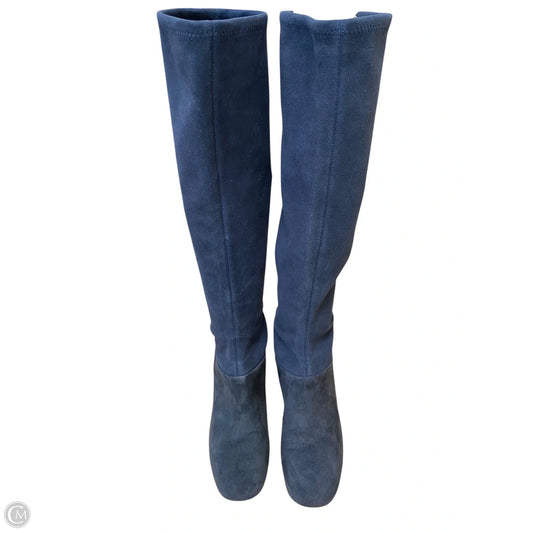 Boots Designer By Tory Burch In Navy, Size: 9
