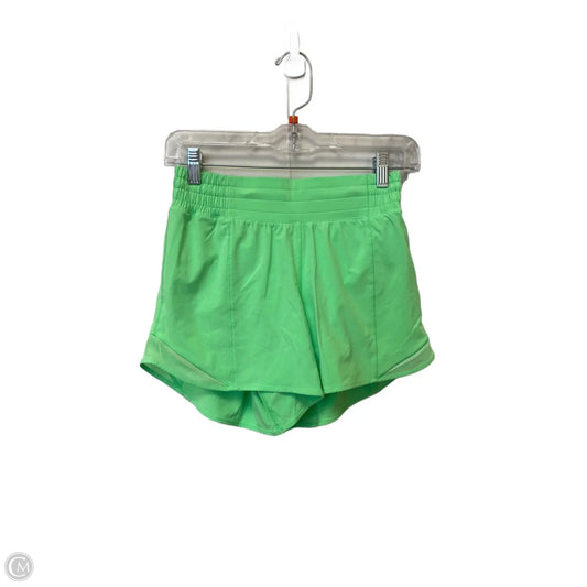 Athletic Shorts By Lululemon In Green, Size: 4