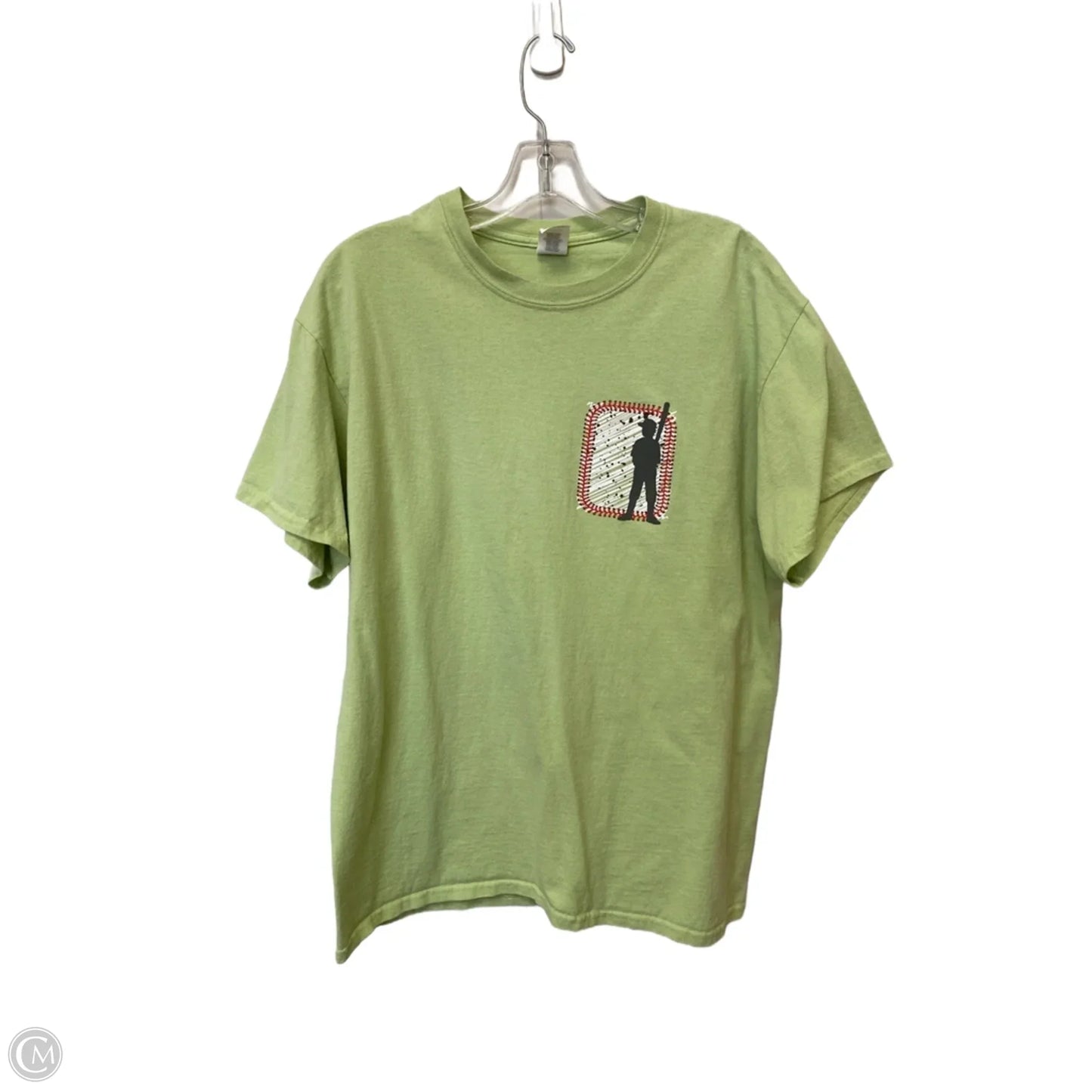 Top Short Sleeve By Gildan In Green, Size: L