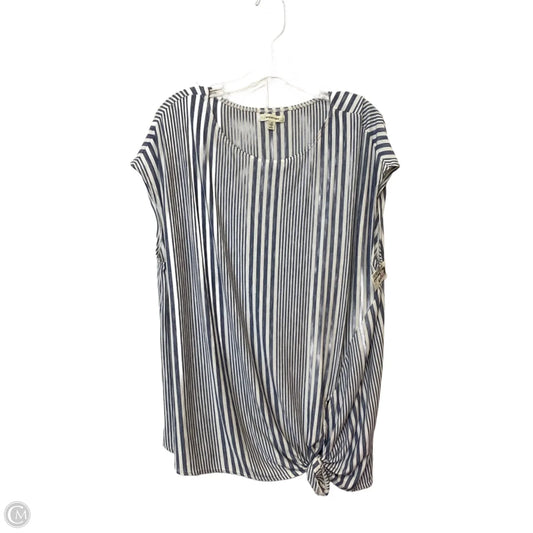 Top Short Sleeve By Max Studio In Striped Pattern, Size: 1x