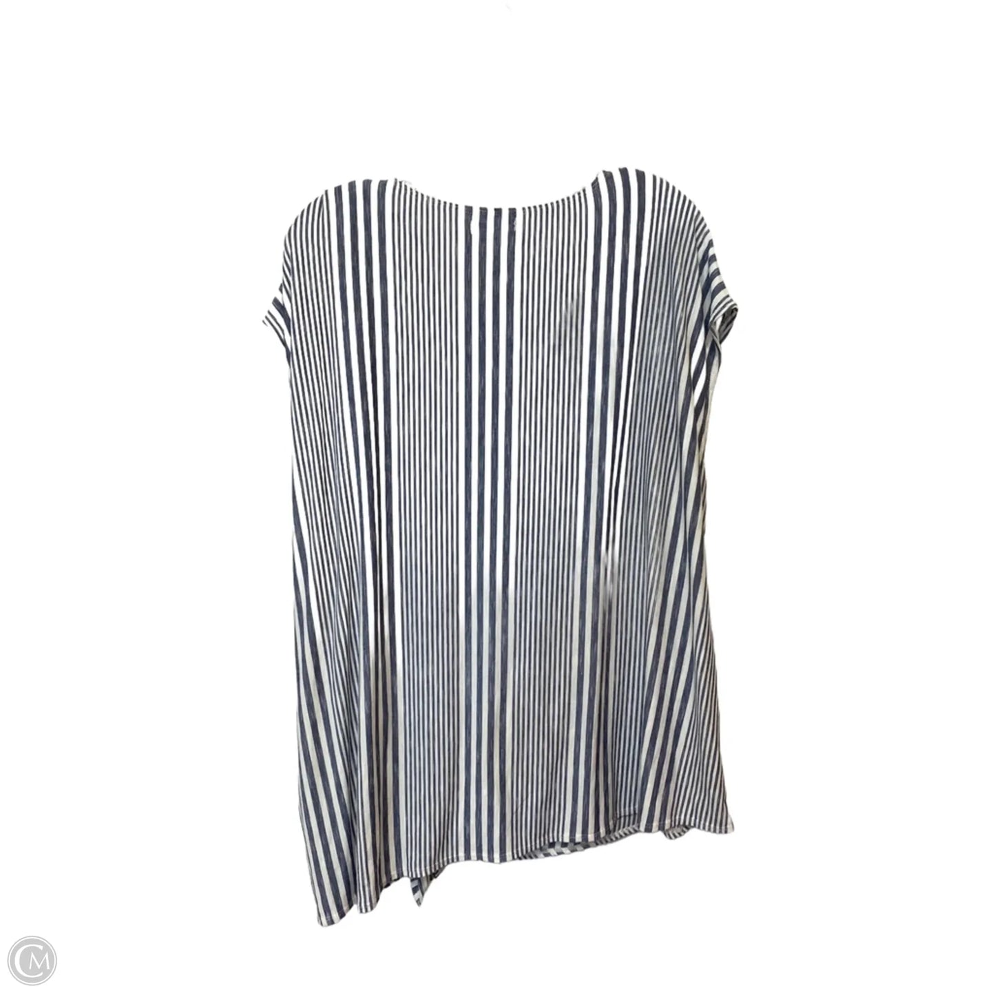 Top Short Sleeve By Max Studio In Striped Pattern, Size: 1x