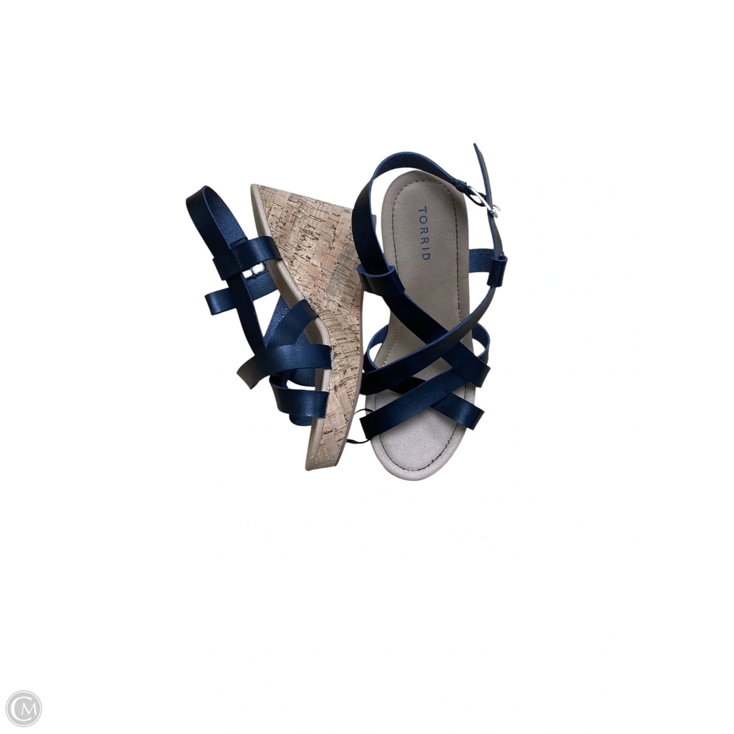 Sandals Heels Wedge By Torrid In Black & Brown, Size: 10