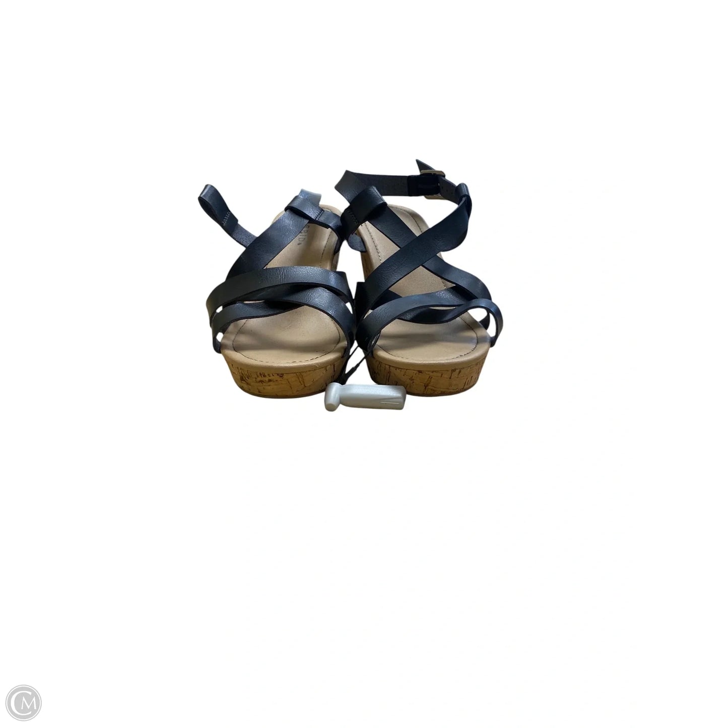 Sandals Heels Wedge By Torrid In Black & Brown, Size: 10