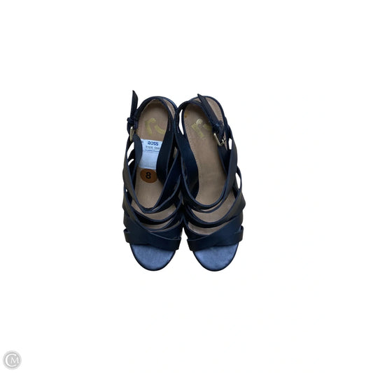 Sandals Heels Wedge By Report In Black, Size: 8