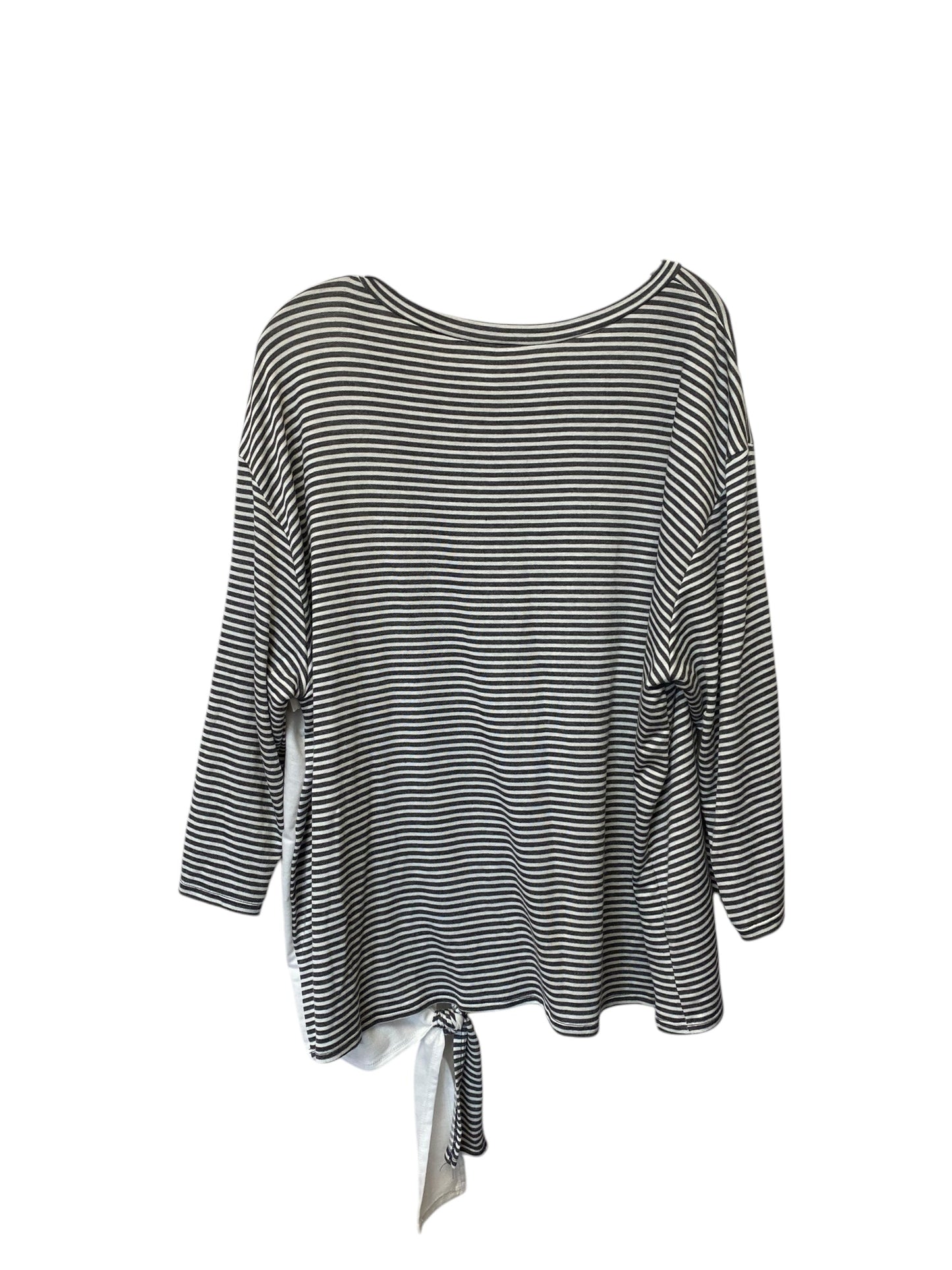 Top Long Sleeve By Moa Moa In Striped Pattern, Size: 3x
