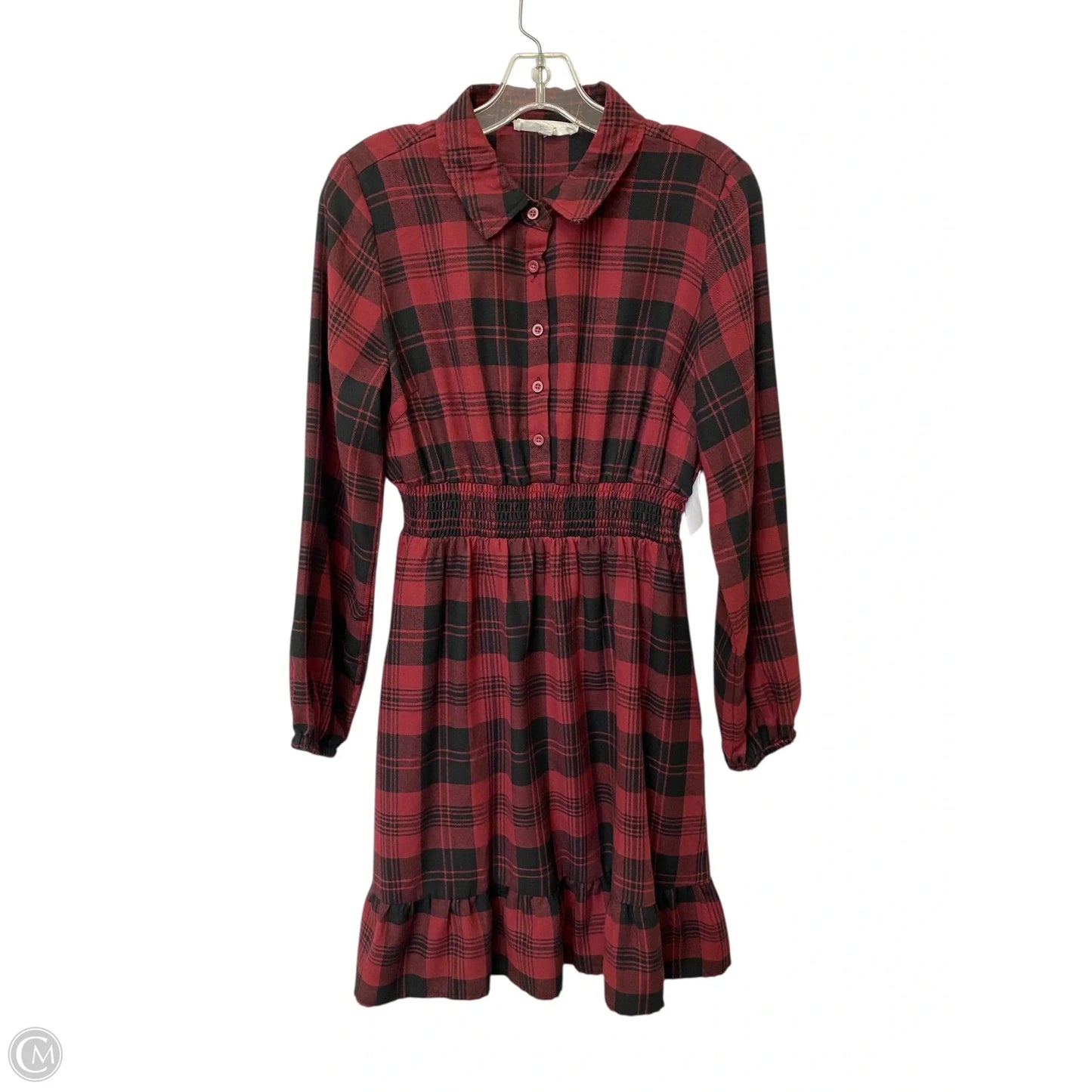 Dress Casual Short By Lucky Brand In Plaid Pattern, Size: M