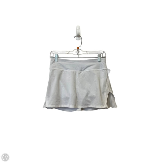 Athletic Skort By Lululemon In White, Size: 4