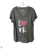 Top Short Sleeve Basic By No Boundaries In Grey, Size: Xxl