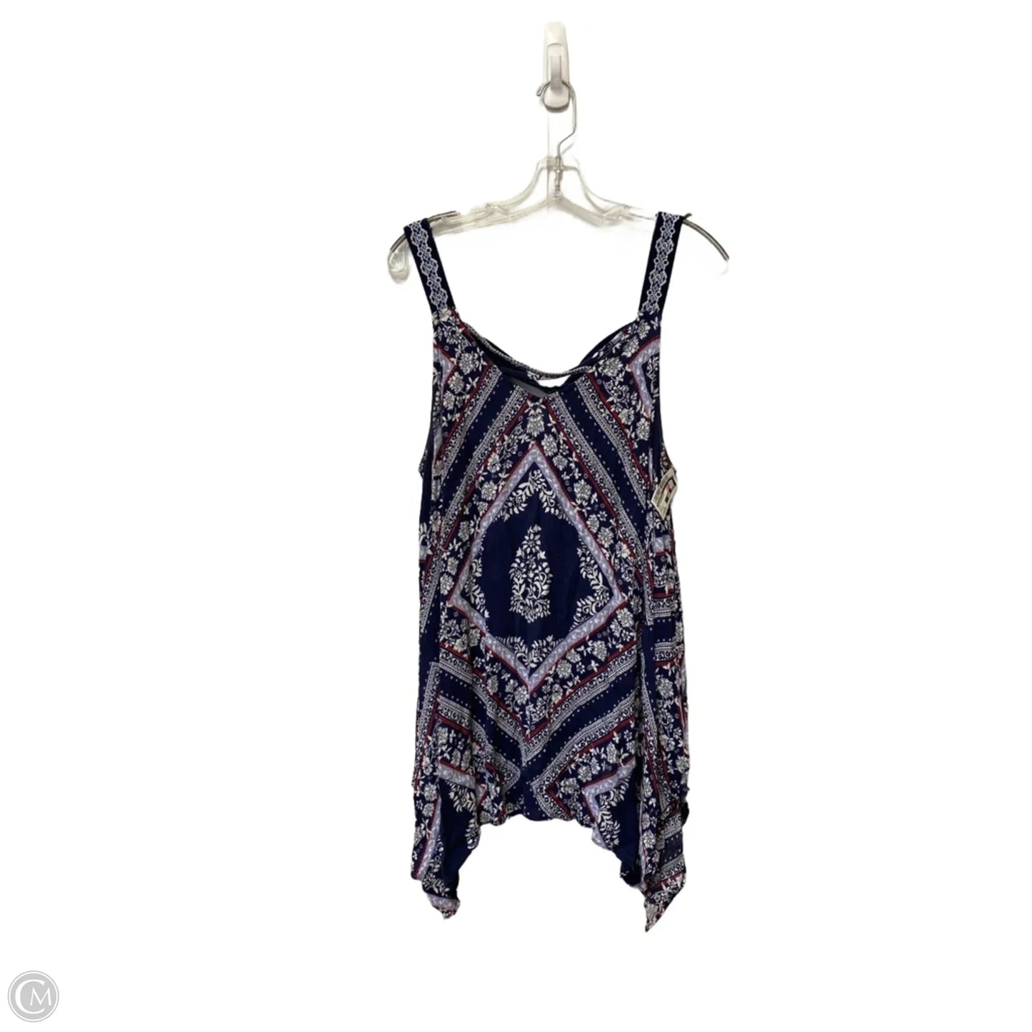 Top Sleeveless By Xhilaration In Blue, Size: 2x
