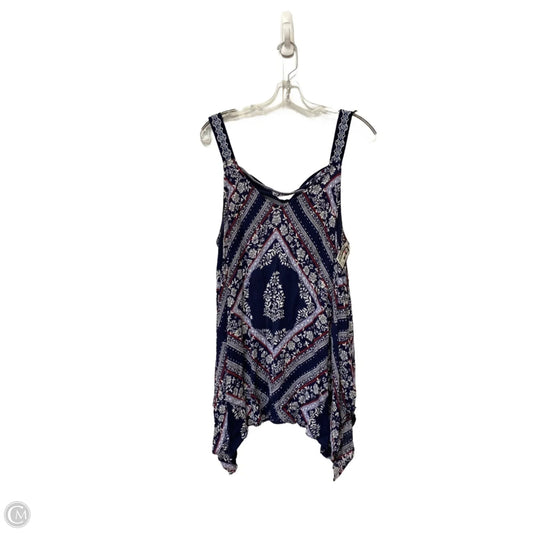 Top Sleeveless By Xhilaration In Blue, Size: 2x