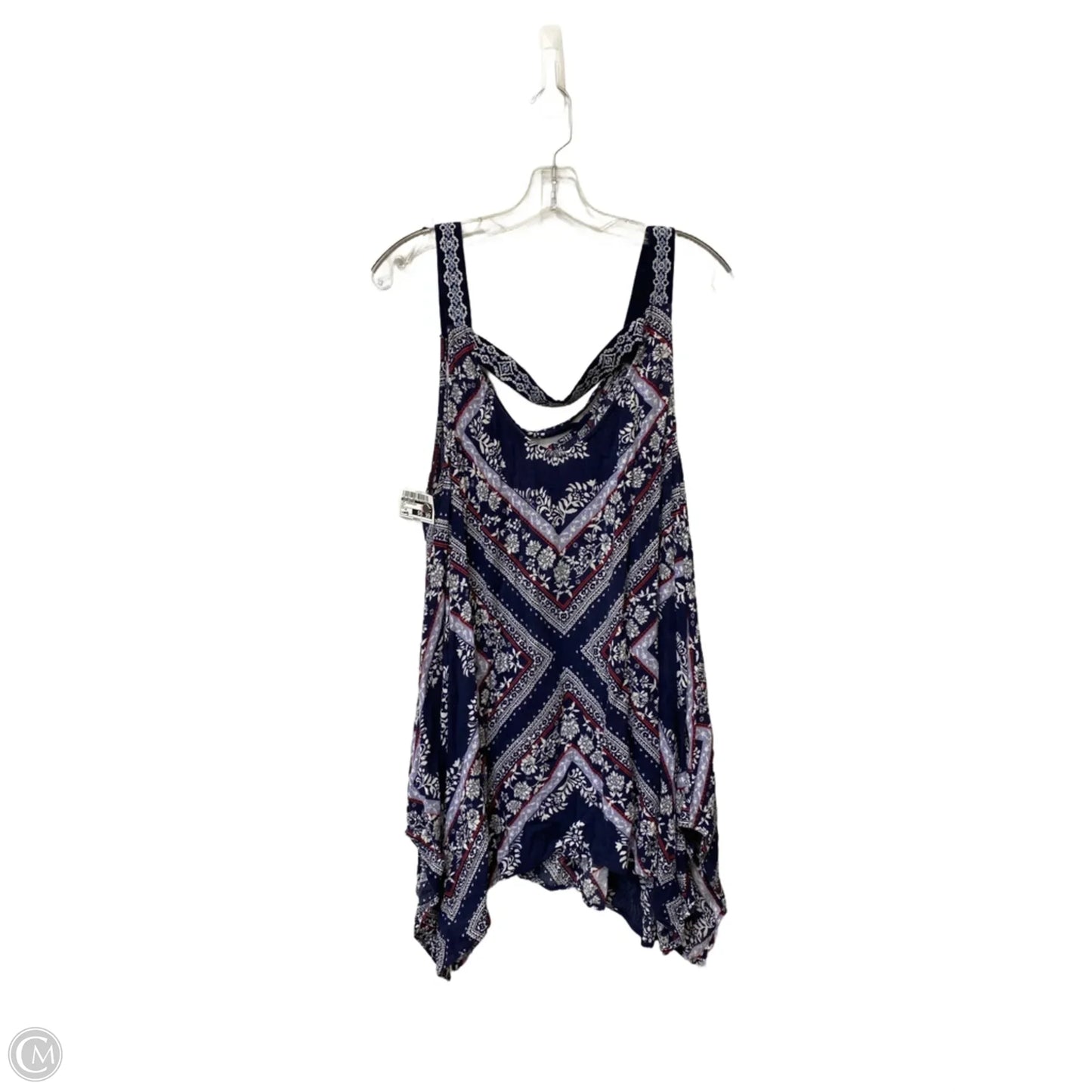 Top Sleeveless By Xhilaration In Blue, Size: 2x