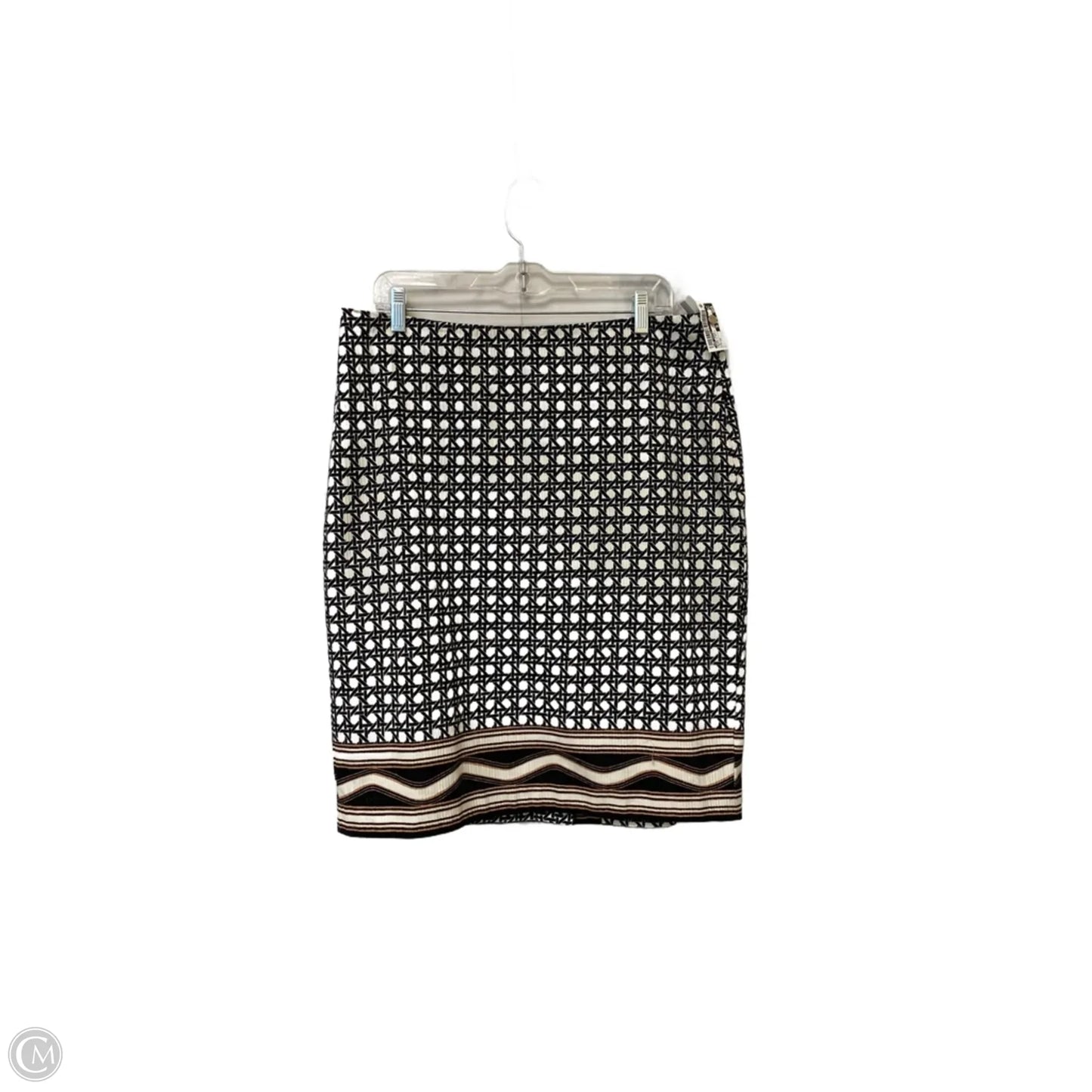 Skirt Midi By Ann Taylor In Black & White, Size: 12