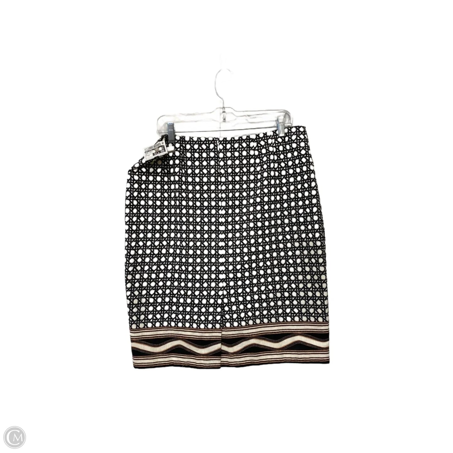 Skirt Midi By Ann Taylor In Black & White, Size: 12