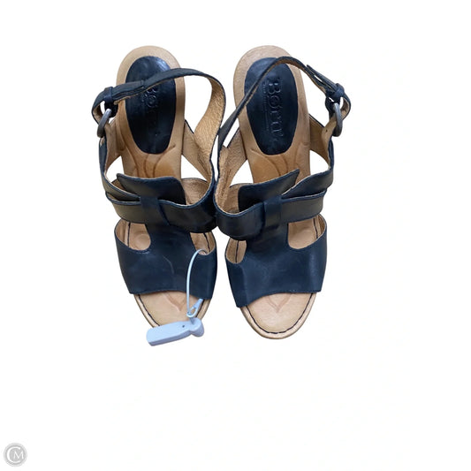 Shoes Heels Block By Born In Black & Tan, Size: 6