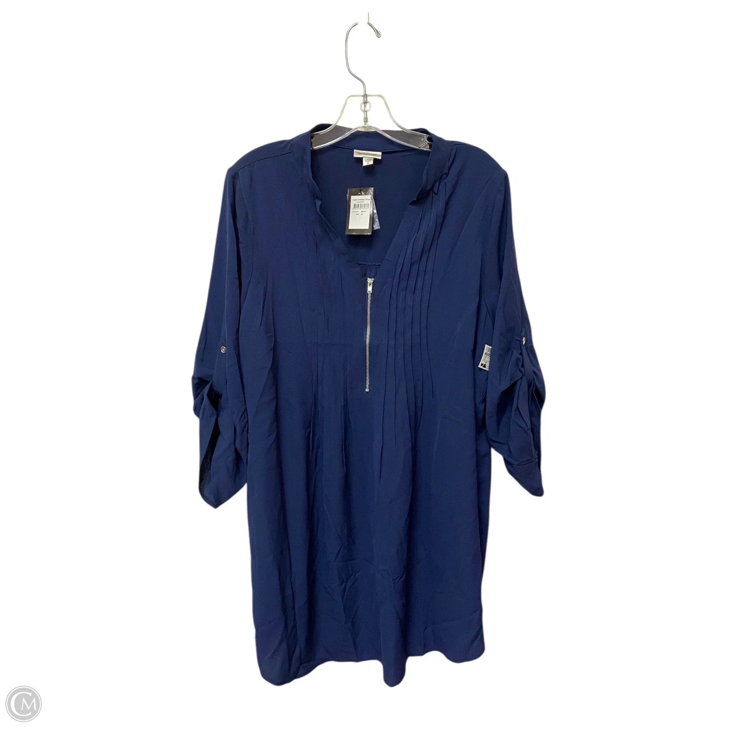 Top Long Sleeve By Avenue In Navy, Size: 20
