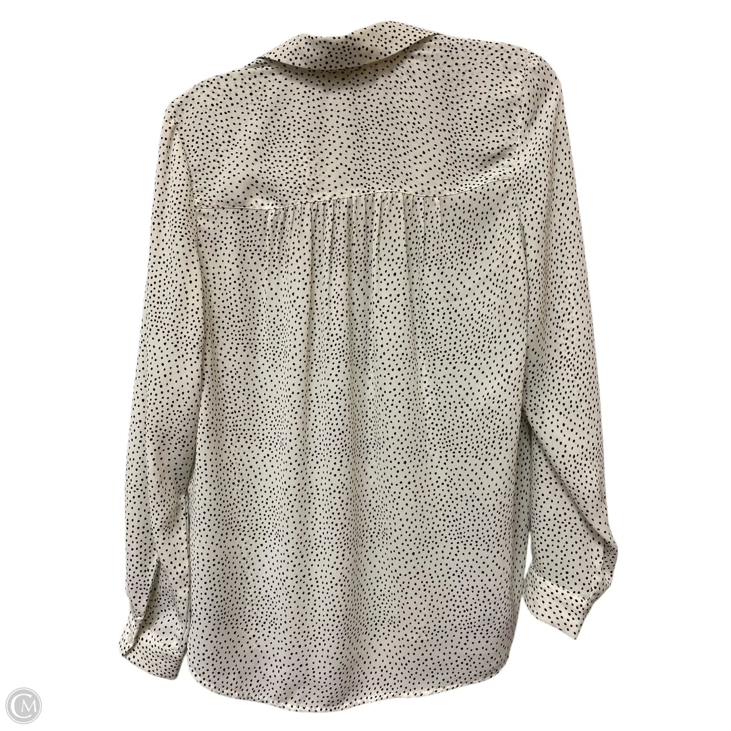 Top Long Sleeve Basic By H&m In Polkadot Pattern, Size: 6