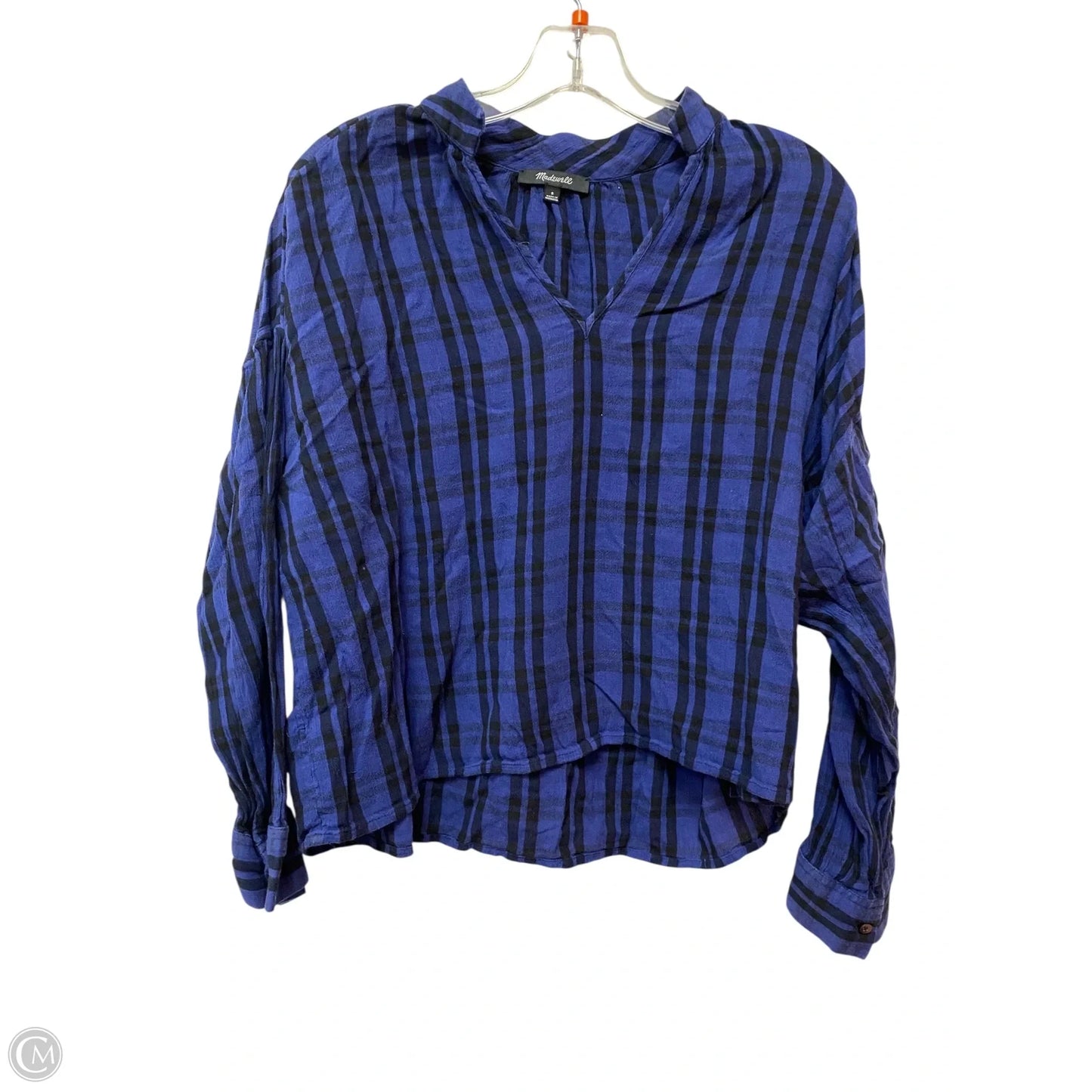 Top Long Sleeve By Madewell In Striped Pattern, Size: S