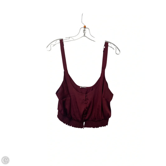 Top Sleeveless By Free People In Red & Silver, Size: M