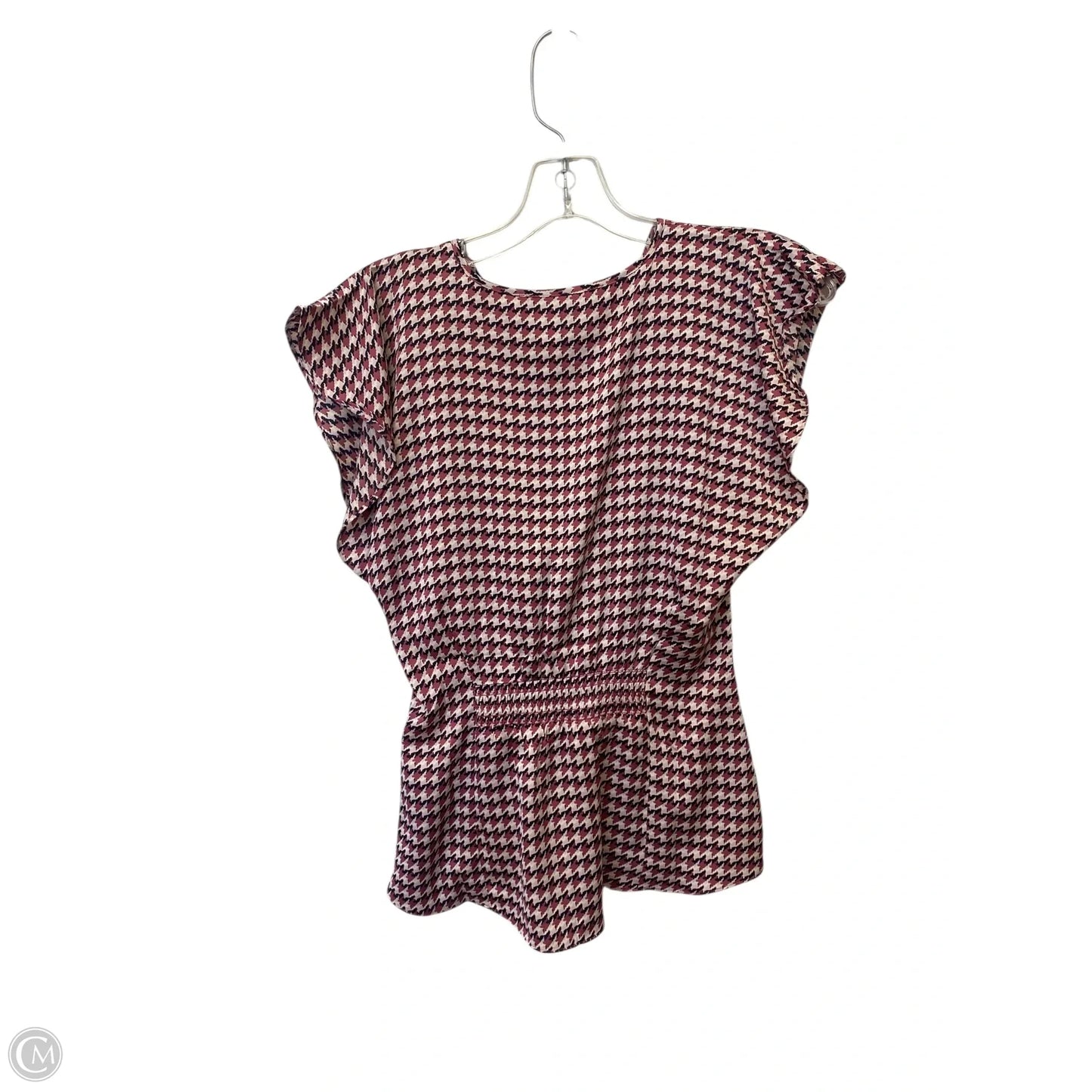 Top Short Sleeve By White House Black Market In Black & Pink, Size: Xs