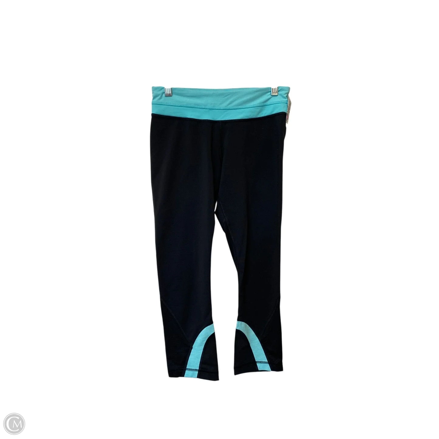 Athletic Capris By Lululemon In Black & Blue, Size: 6