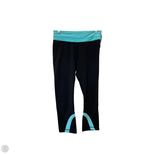 Athletic Capris By Lululemon In Black & Blue, Size: 6