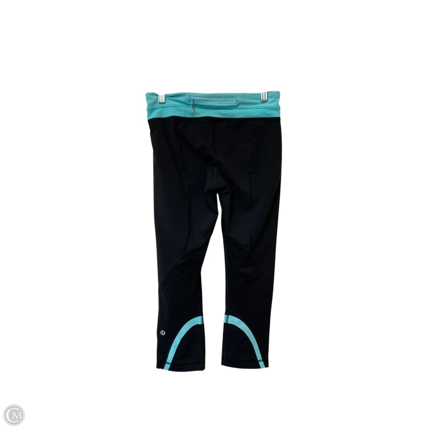 Athletic Capris By Lululemon In Black & Blue, Size: 6