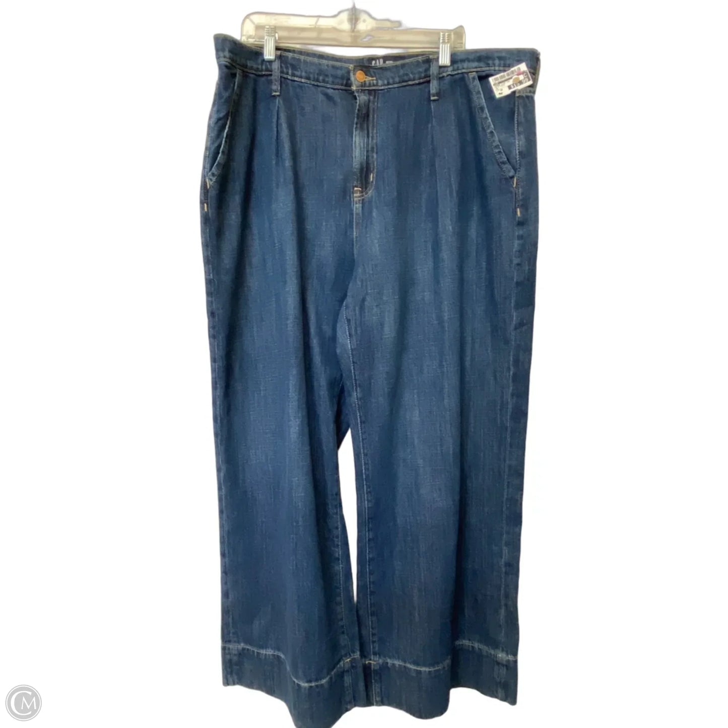 Jeans Wide Leg By Gap In Blue Denim, Size: 20