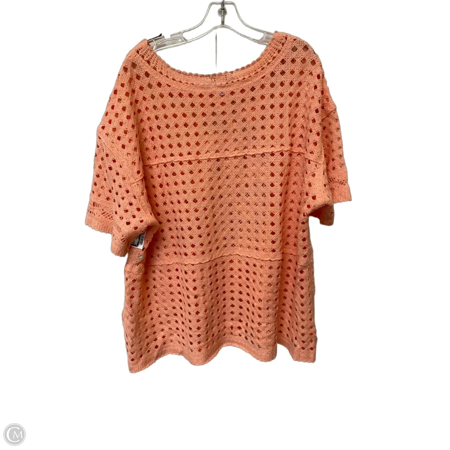 Top Short Sleeve By Cato In Orange, Size: Xxl