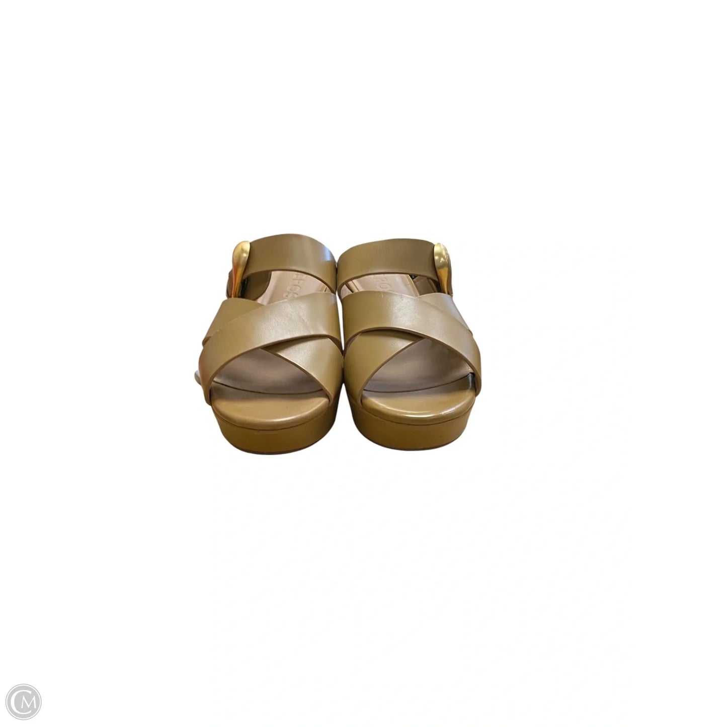 Sandals Heels Platform By Aerosoles In Tan, Size: 9