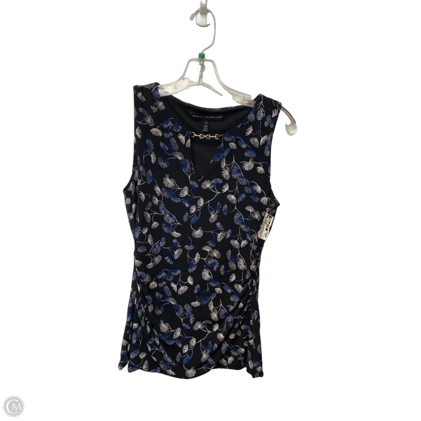 Top Sleeveless By White House Black Market In Black & Blue, Size: Xs