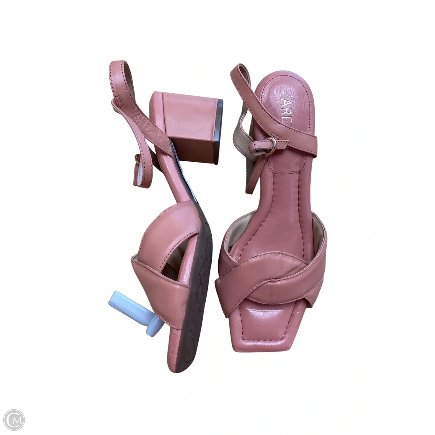 Sandals Heels Block By Cme In Pink, Size: 7.5