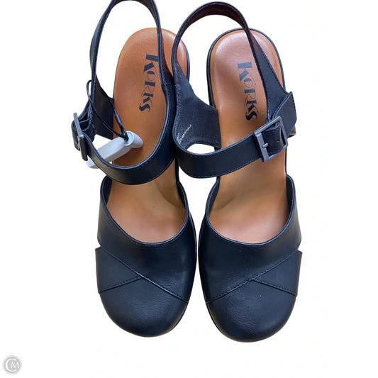 Sandals Heels Block By Korks In Black, Size: 11