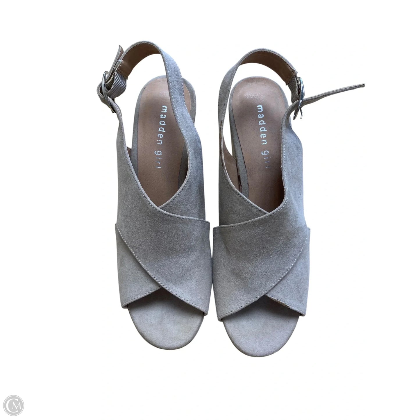 Sandals Heels Wedge By Madden Girl In Brown, Size: 8.5
