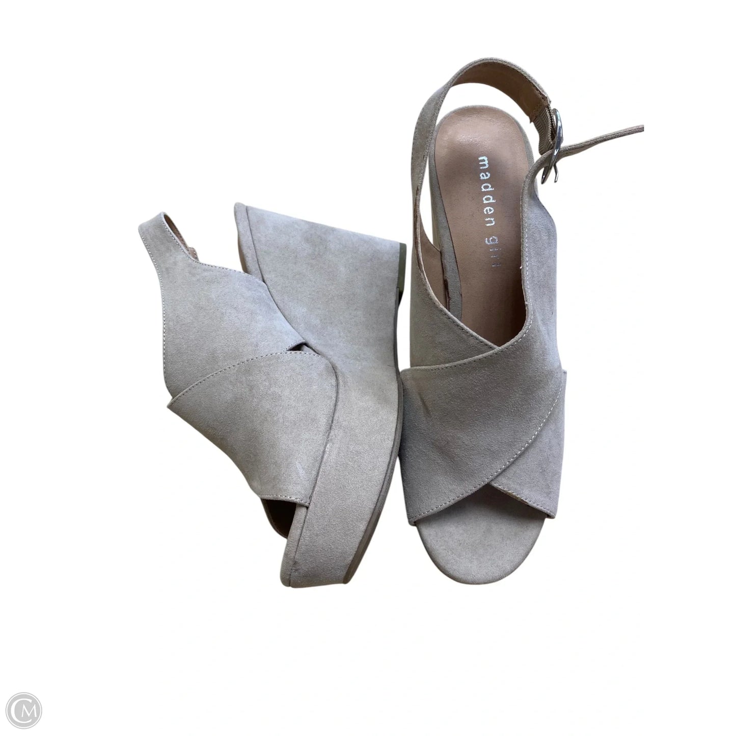 Sandals Heels Wedge By Madden Girl In Brown, Size: 8.5