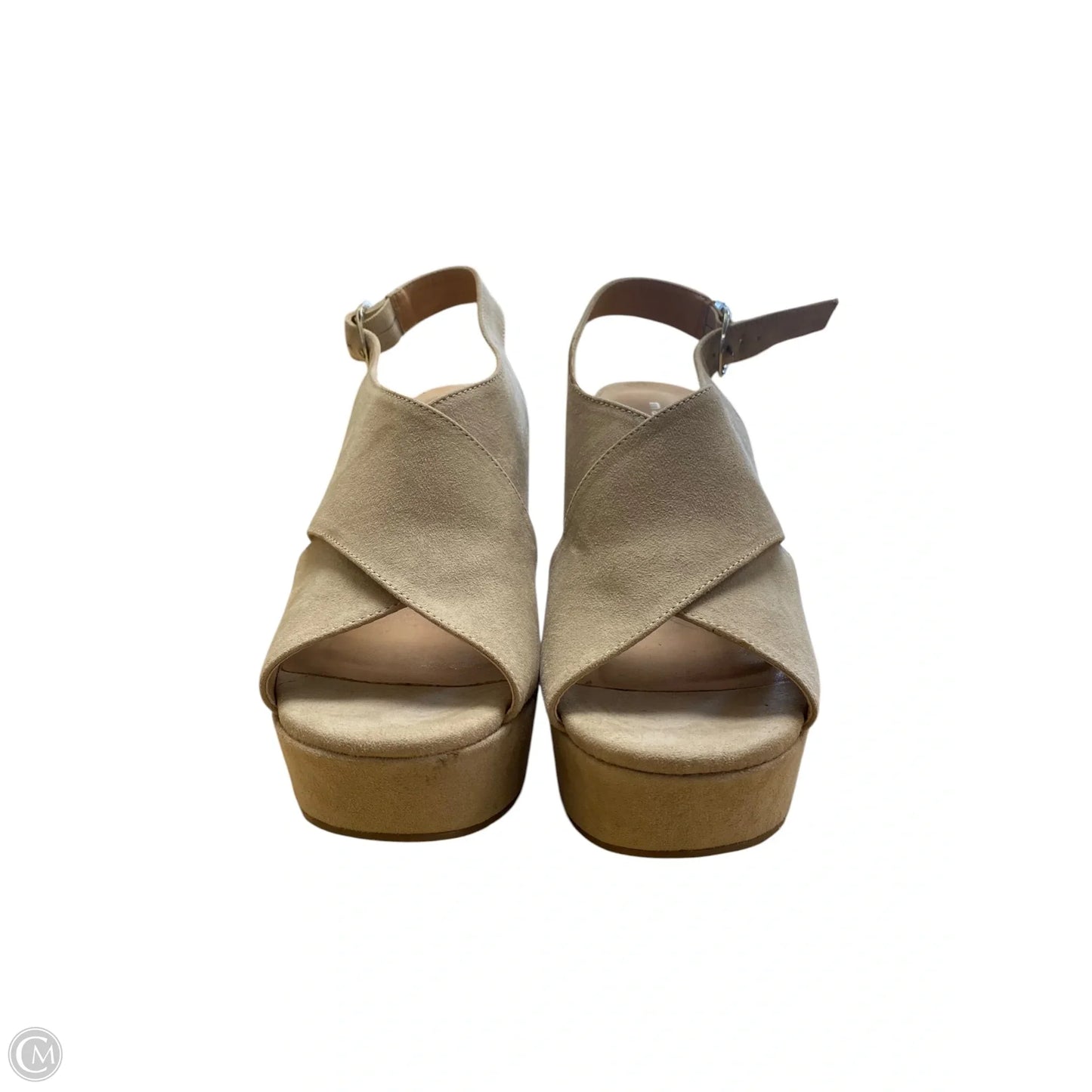 Sandals Heels Wedge By Madden Girl In Brown, Size: 8.5