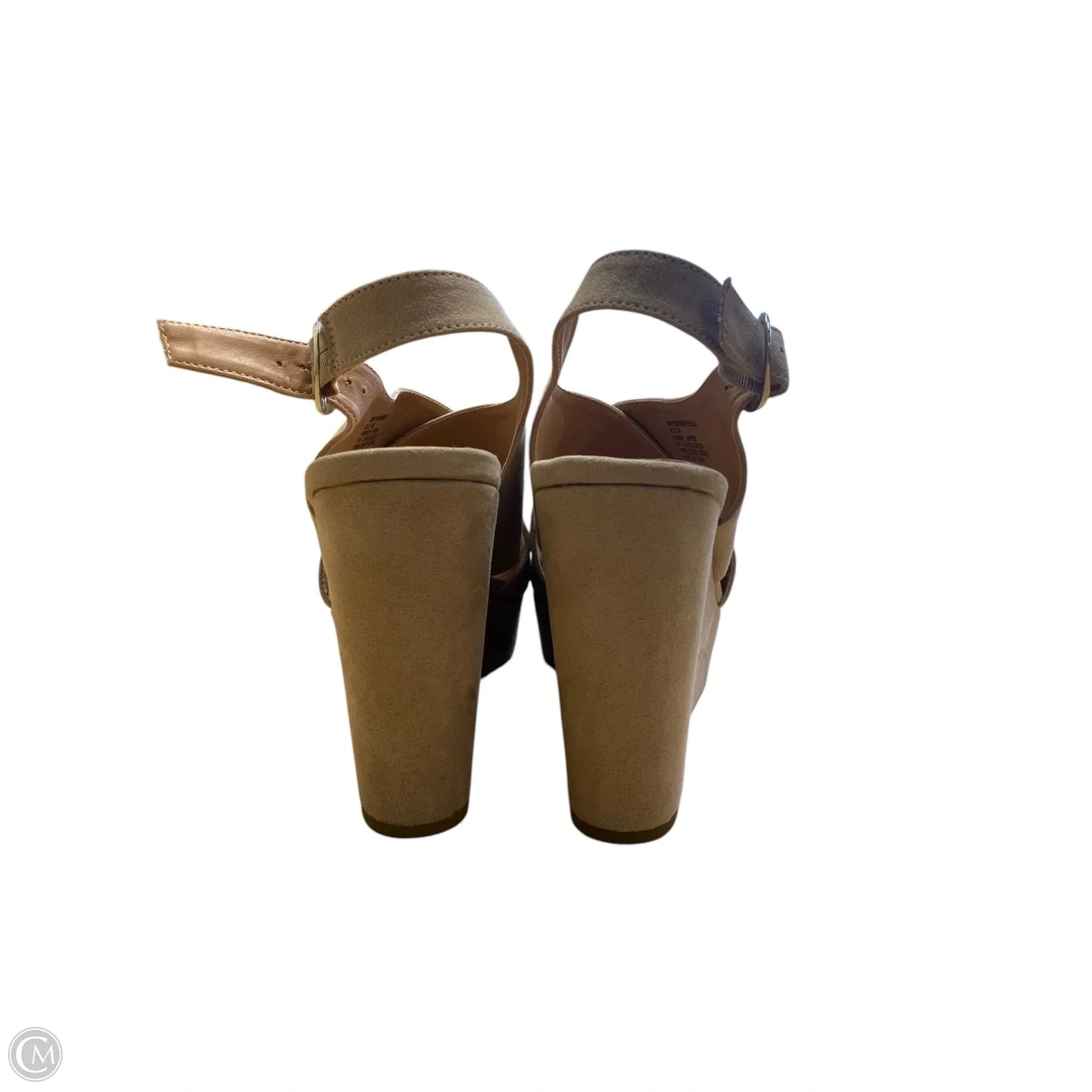 Sandals Heels Wedge By Madden Girl In Brown, Size: 8.5