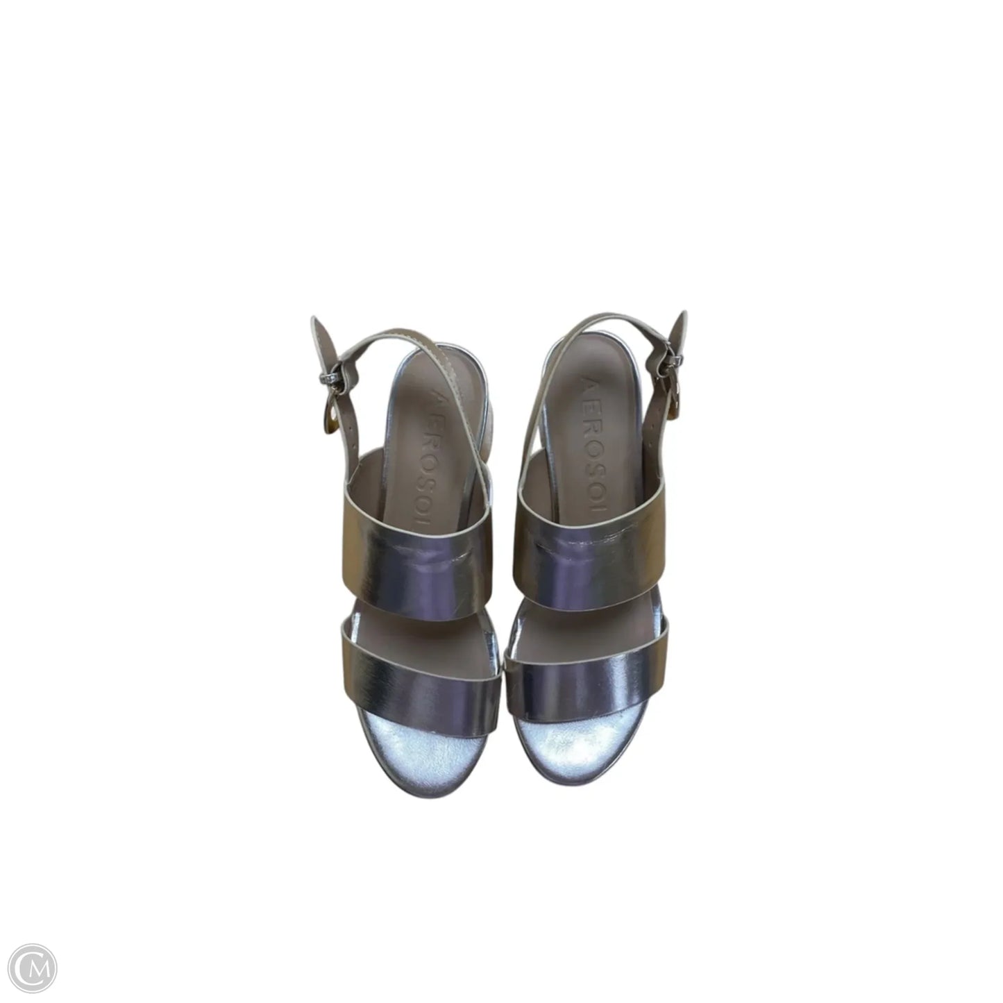Sandals Heels Block By Aerosoles In Gold, Size: 8.5