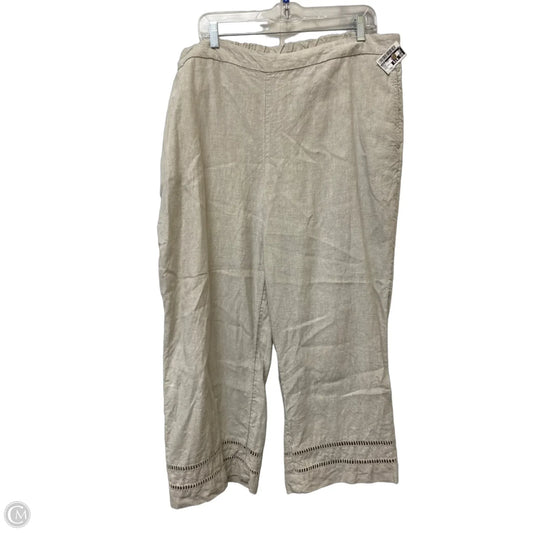 Pants Linen By Chicos In Brown, Size: L