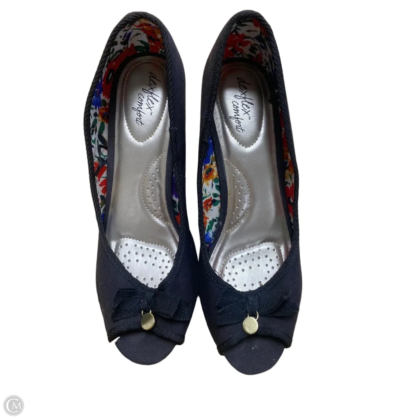 Shoes Heels Wedge By Dexflex In Black, Size: 8.5