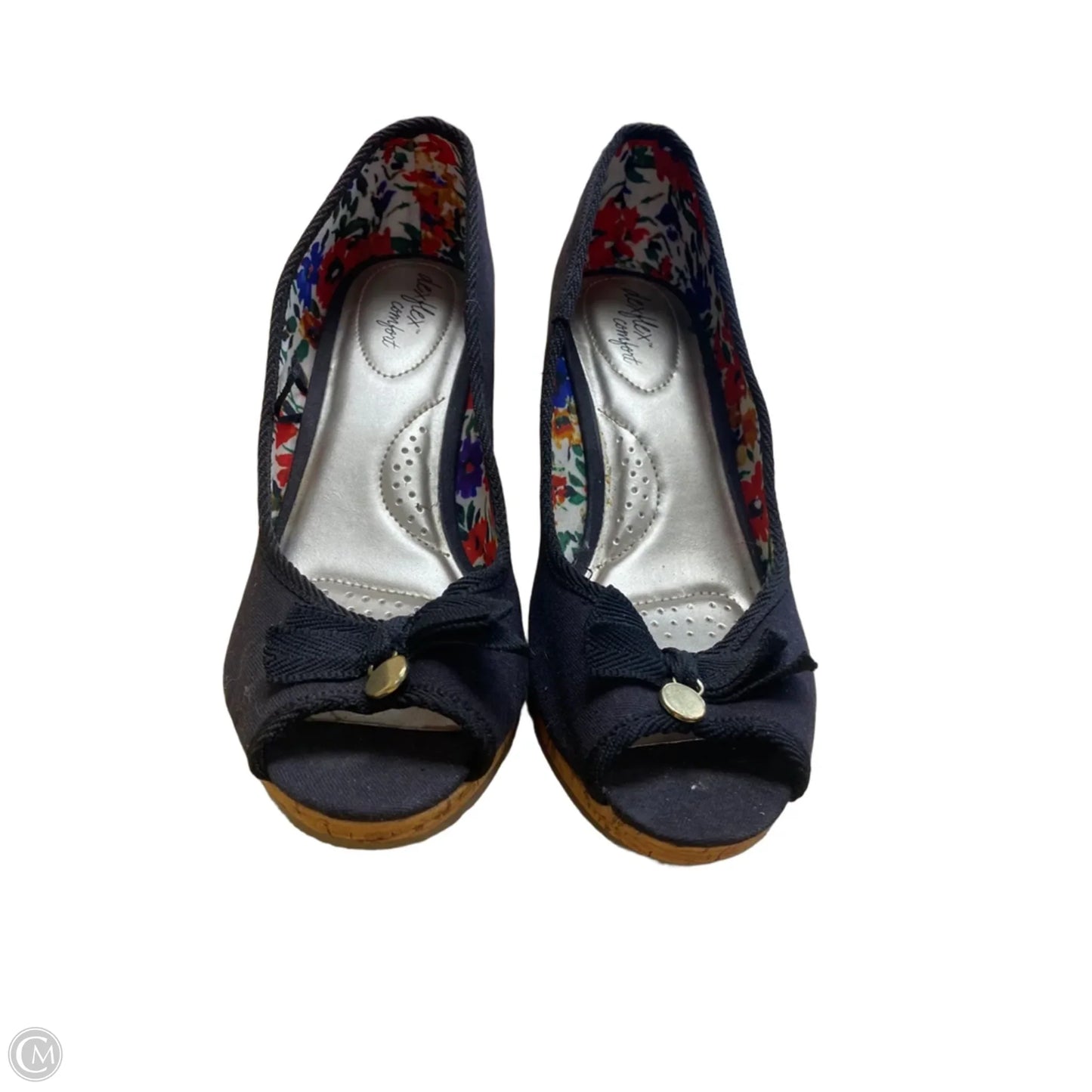 Shoes Heels Wedge By Dexflex In Black, Size: 8.5