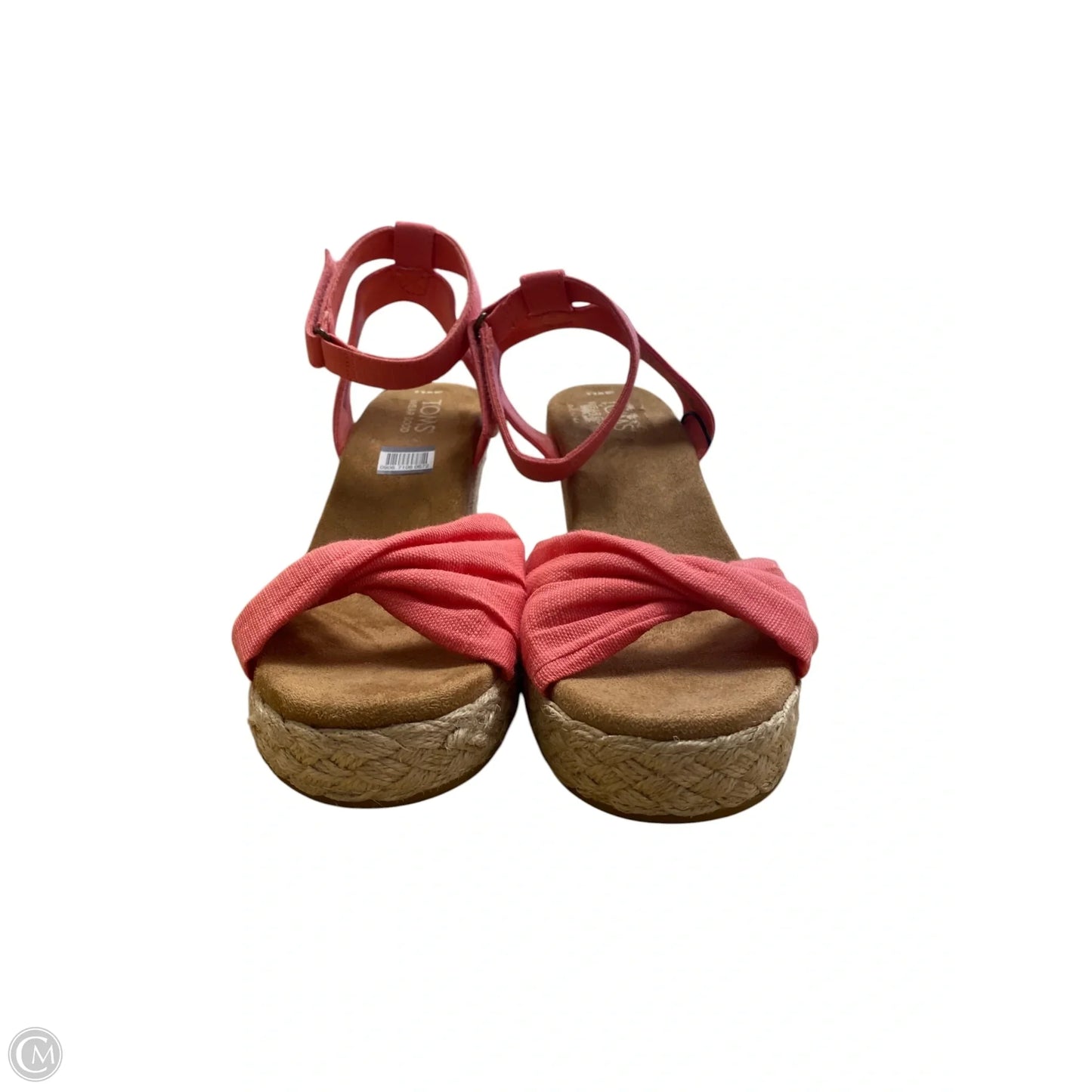 Sandals Heels Wedge By Toms In Pink, Size: 8.5