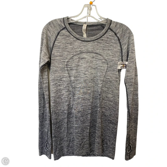 Athletic Top Long Sleeve Crewneck By Lululemon In Grey, Size: 8