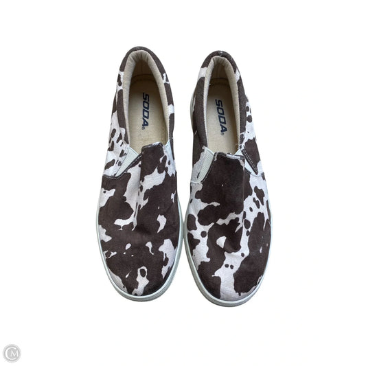 Shoes Flats By Soda In Brown & Cream, Size: 7.5