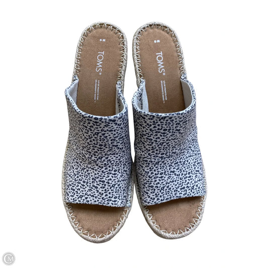 Sandals Heels Wedge By Toms In Animal Print, Size: 6