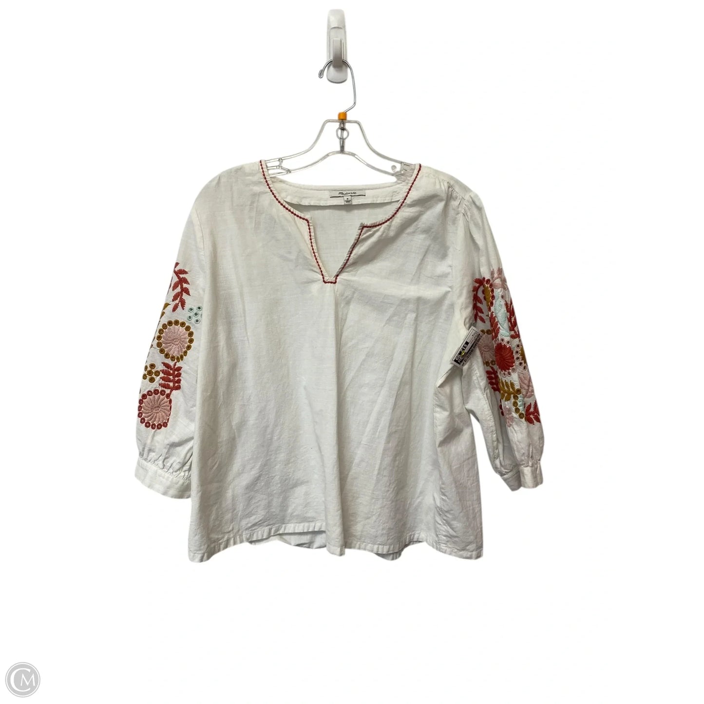 Top Long Sleeve By Madewell In Floral Print, Size: M