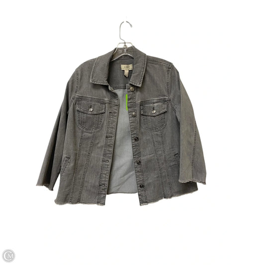 Jacket Denim By Logo In Grey, Size: 6